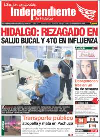 Portada de El Independiente de Hidalgo (México)