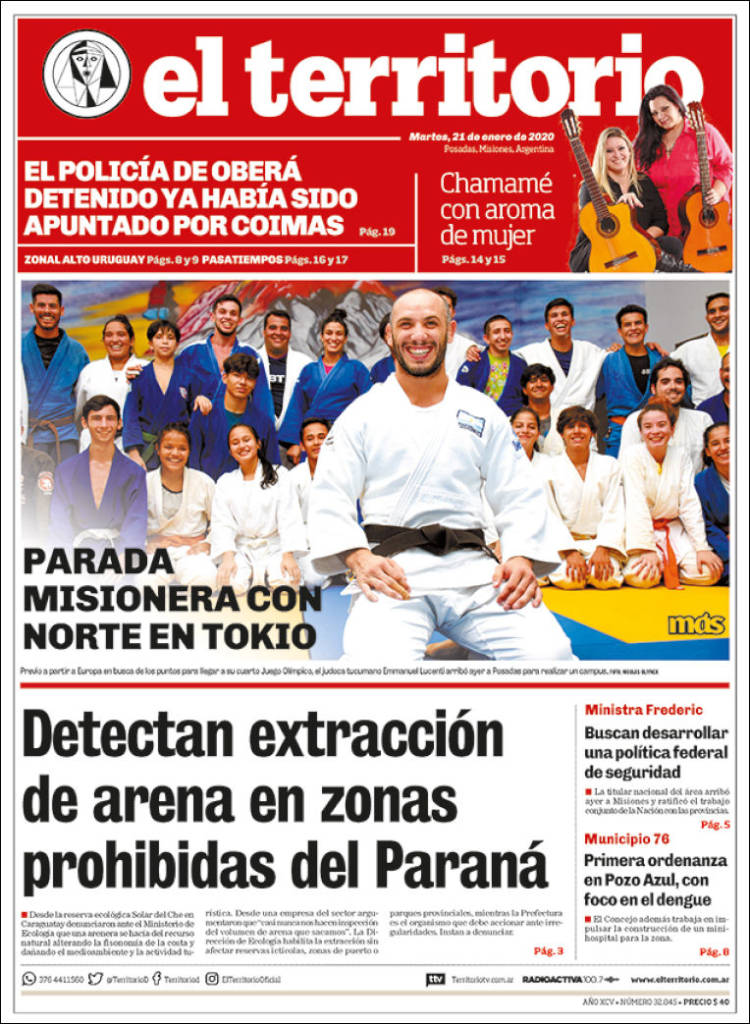 Portada de El Territorio (Argentina)