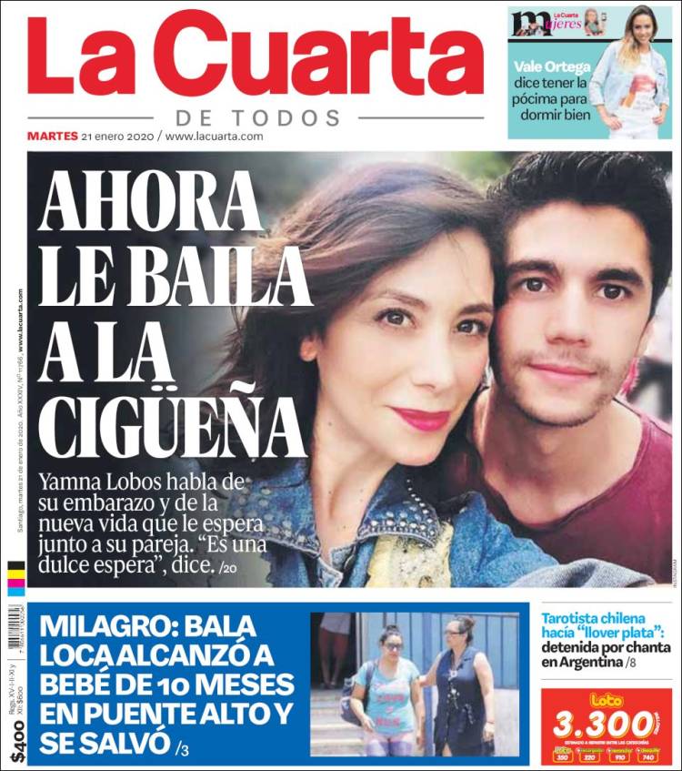 Portada de La Cuarta (Chile)