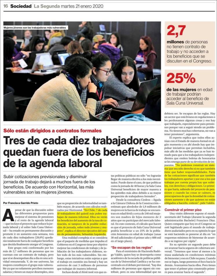 Portada de La Segunda (Chile)