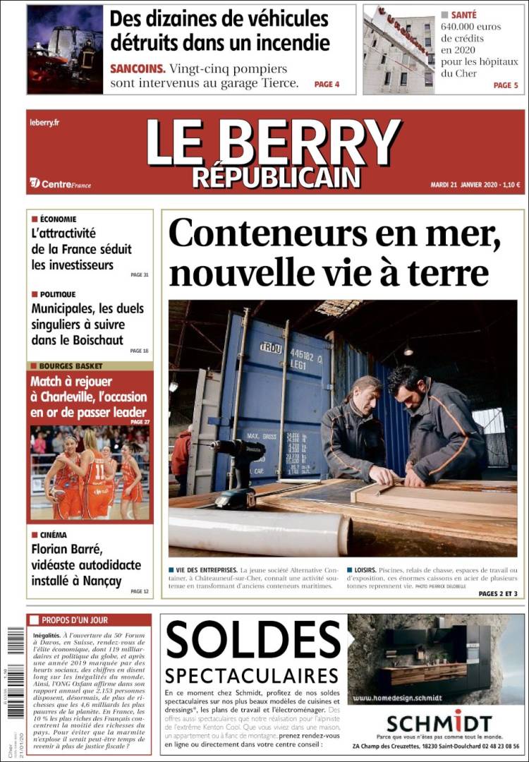 Portada de Berry Republicain (Francia)