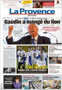 Portada de La Provence (Francia)