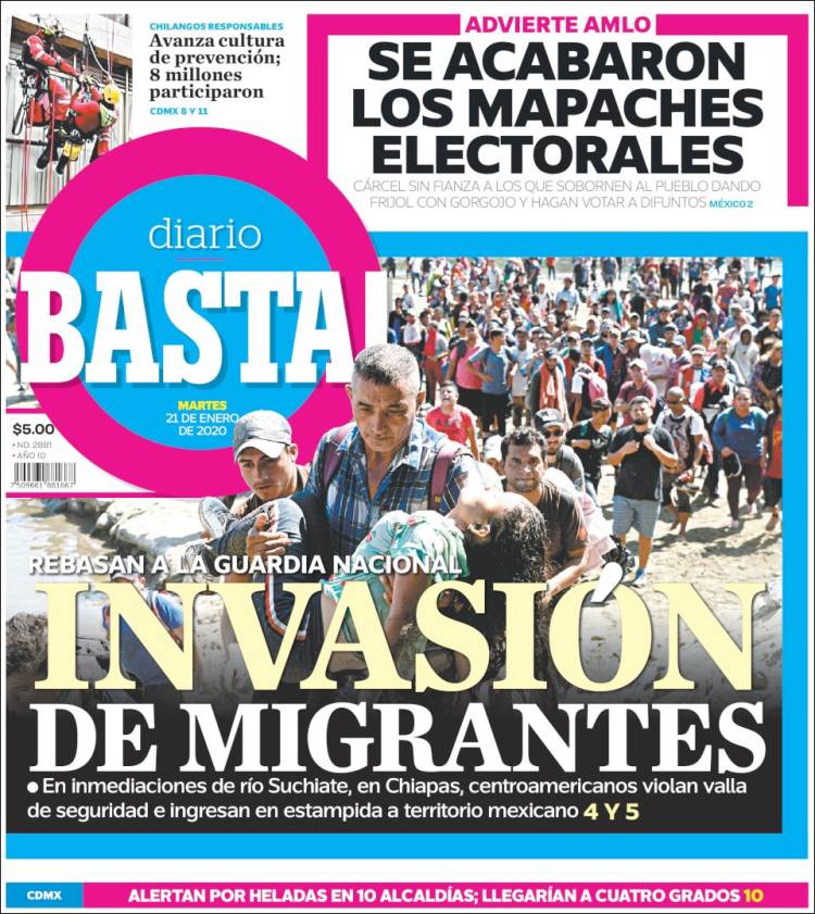 Portada de Diario Basta (M&eacute;xico)