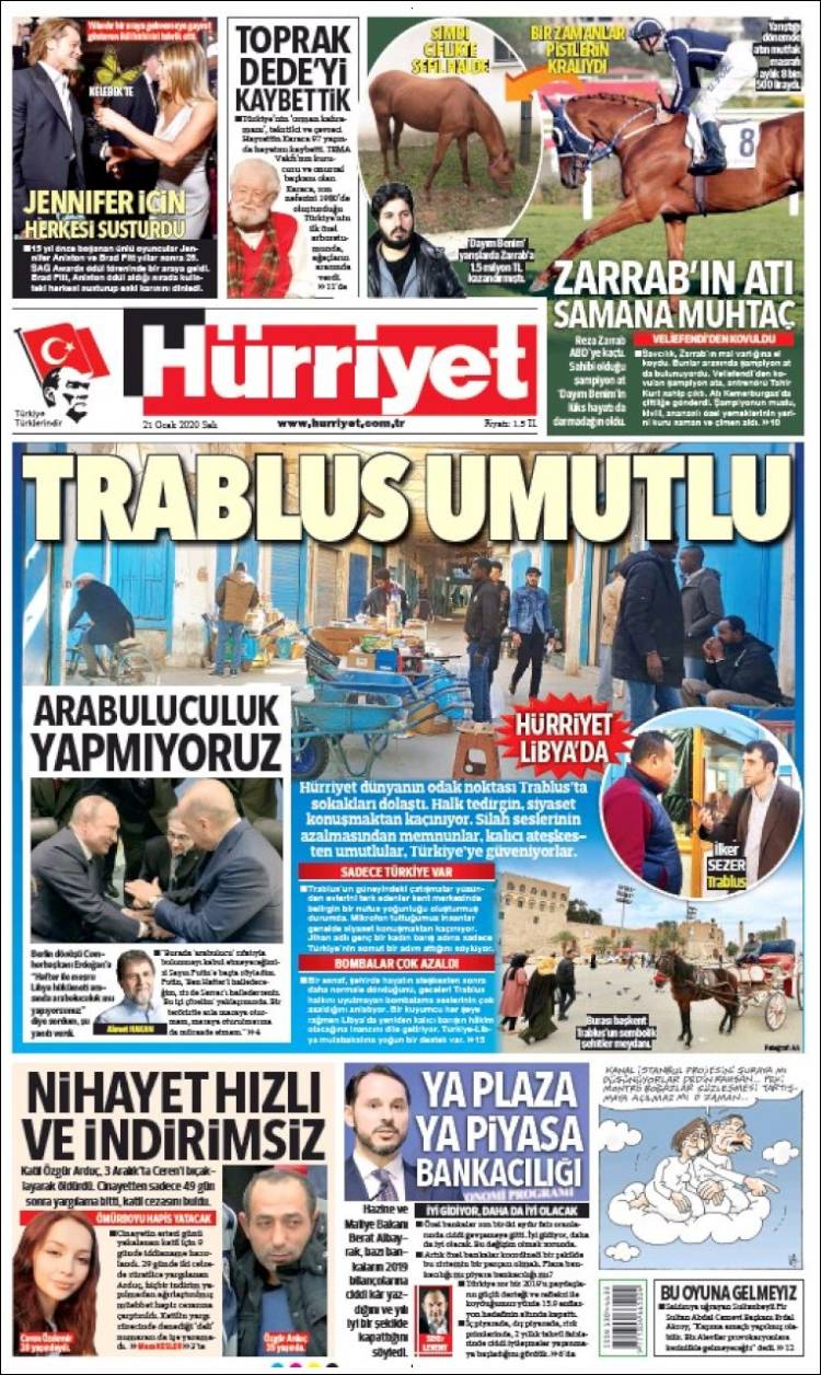 Portada de Hürriyet (Turqu&iacute;a)