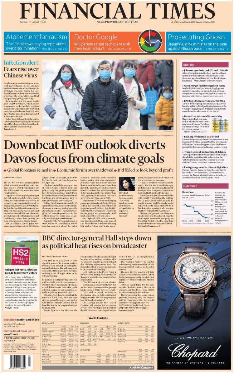 Portada de Financial Times (Reino Unido)