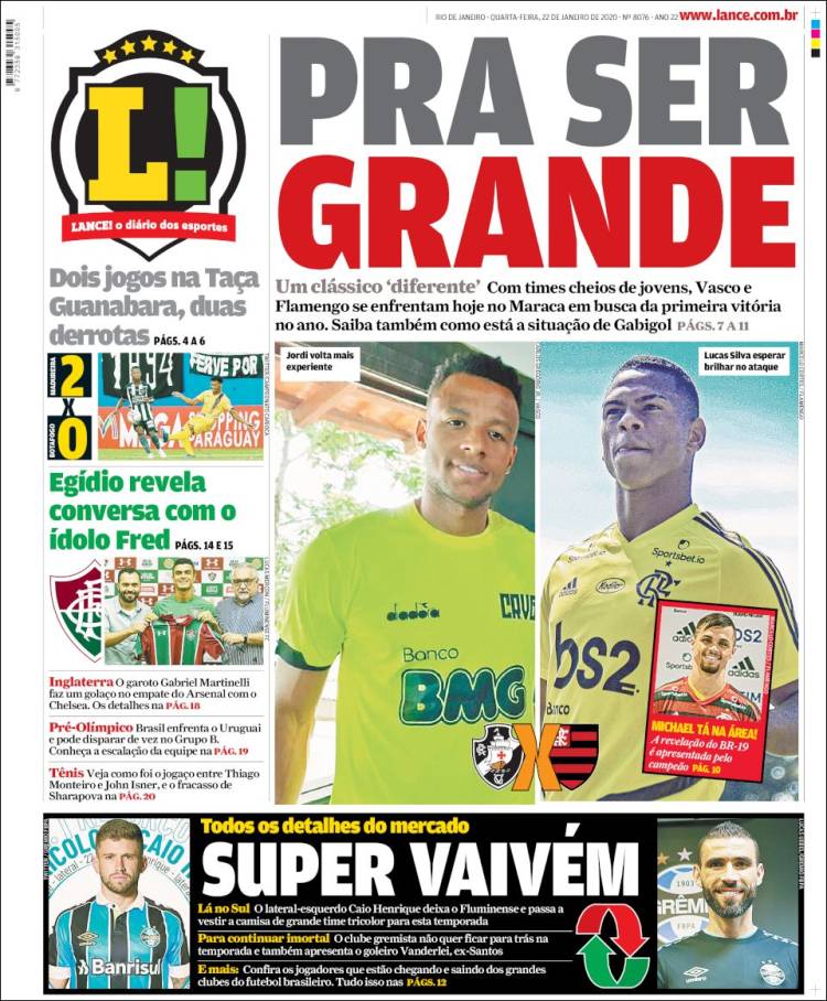 Portada de Lance! (Brasil)