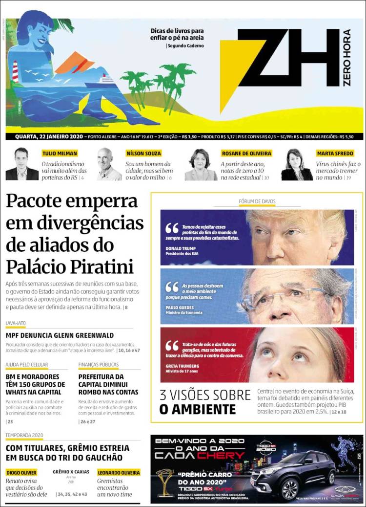 Portada de Zero Hora (Brasil)