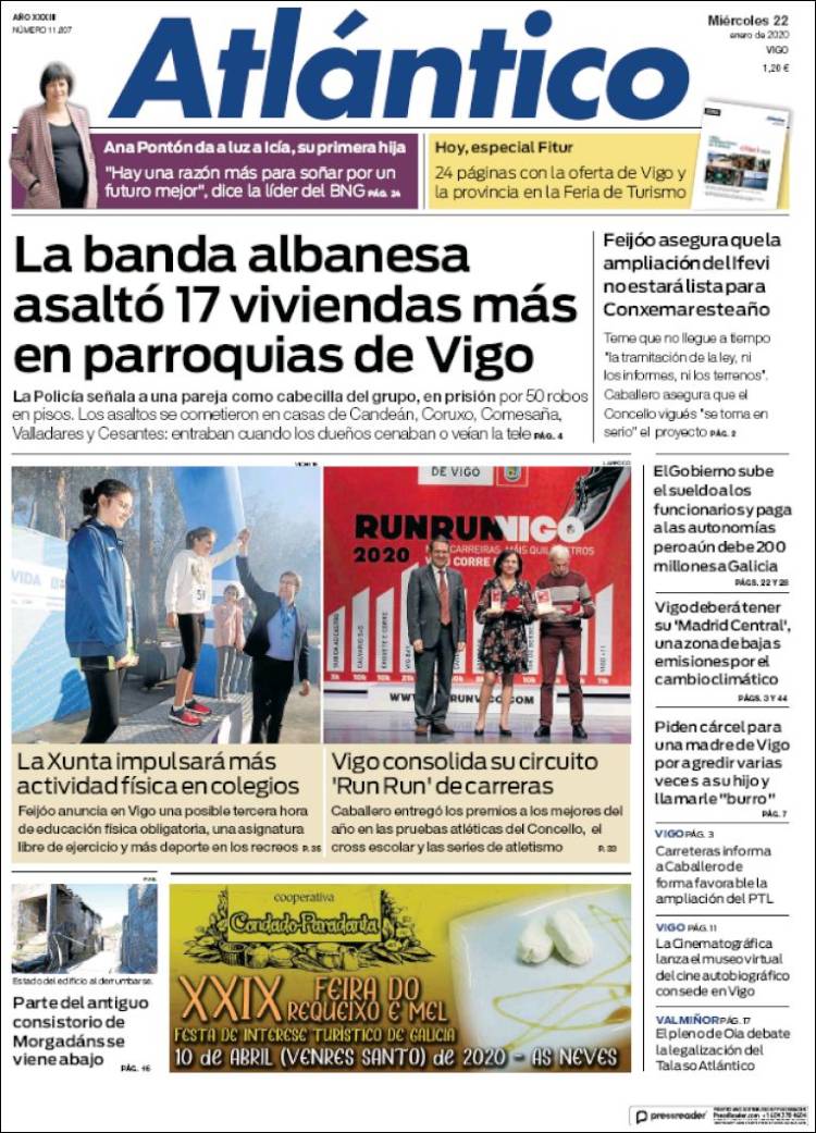 Portada de Atlántico Diario (España)