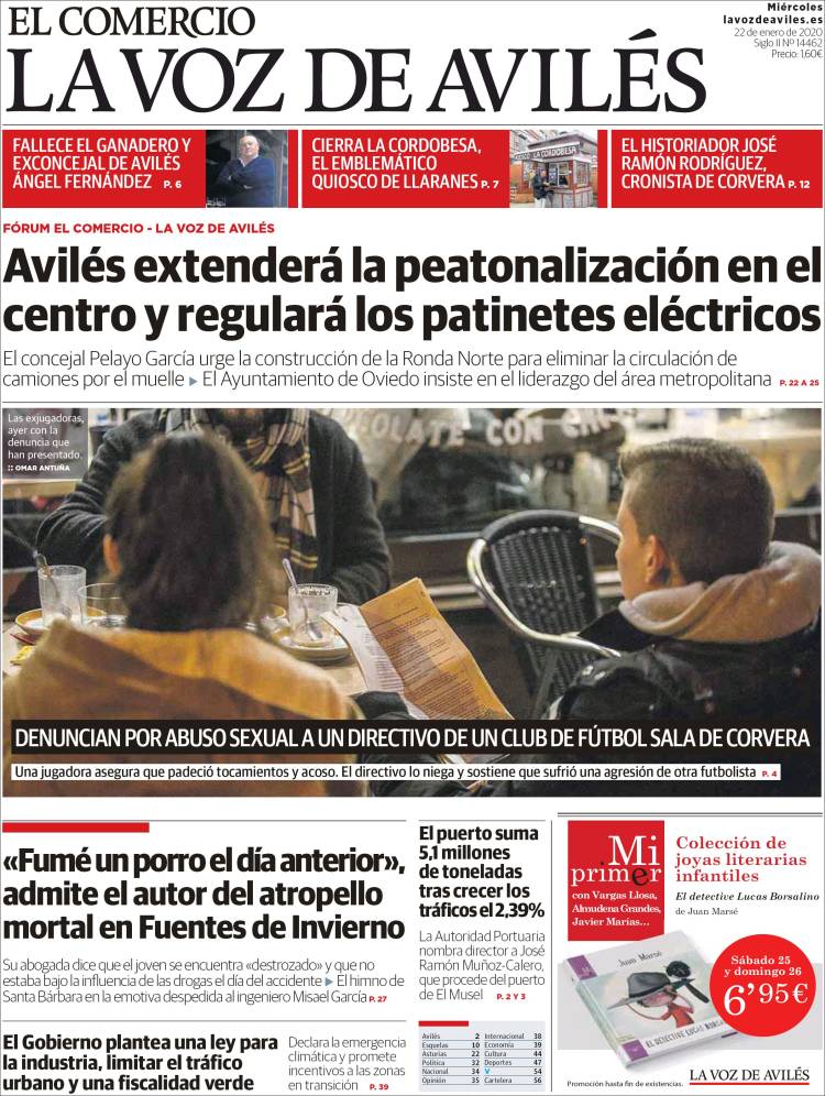 Portada de El Comercio - Avilés (España)