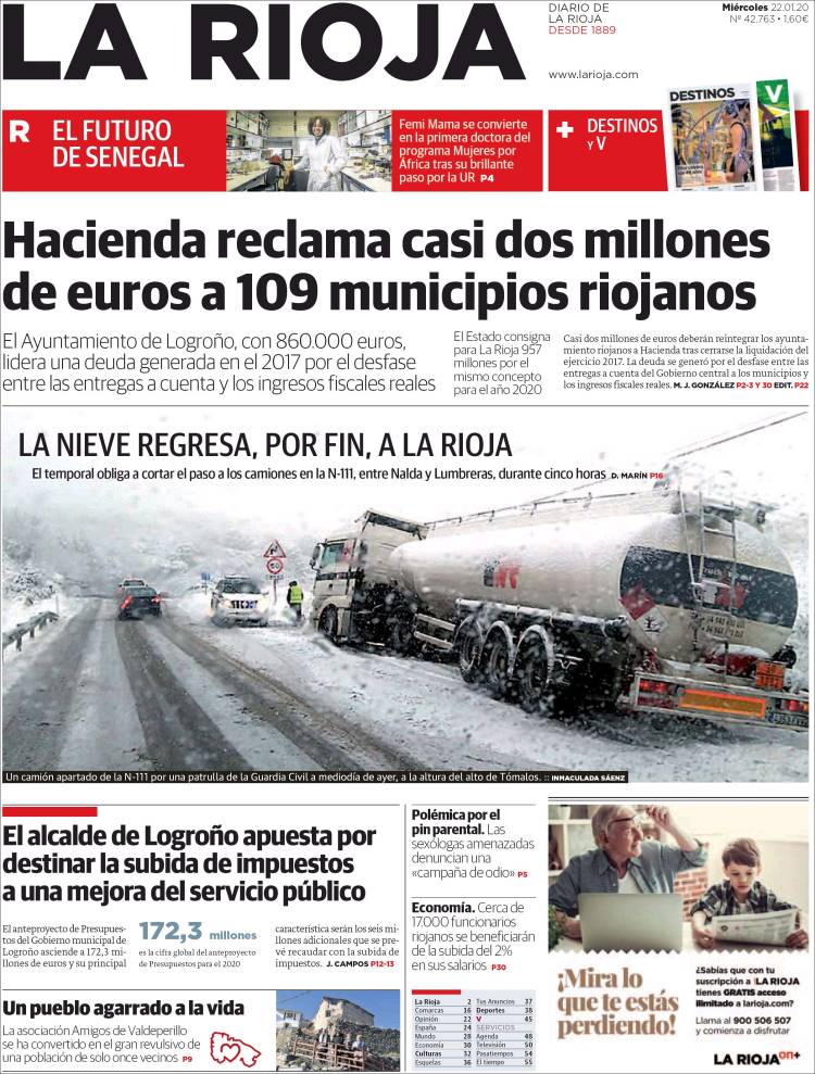 Portada de La Rioja (España)