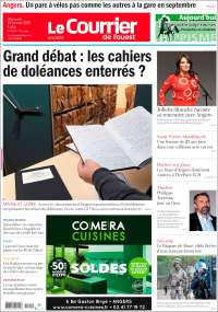 Portada de Le Courrier de l'Ouest (Francia)