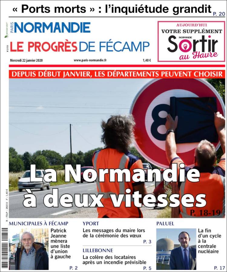 Portada de Progres de Fecamp (Francia)