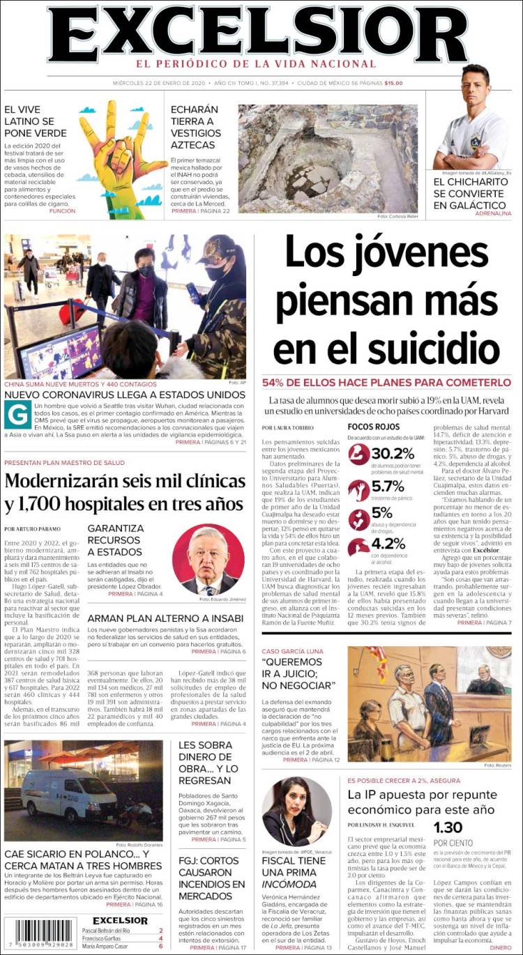 Portada de Excelsior (México)