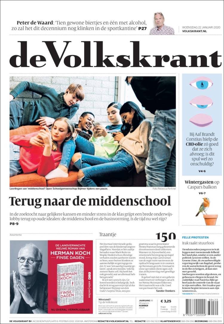 Portada de De Volkskrant (Pa&iacute;ses Bajos)