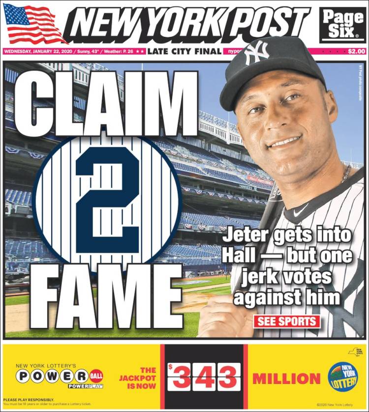 Portada de New York Post (USA)