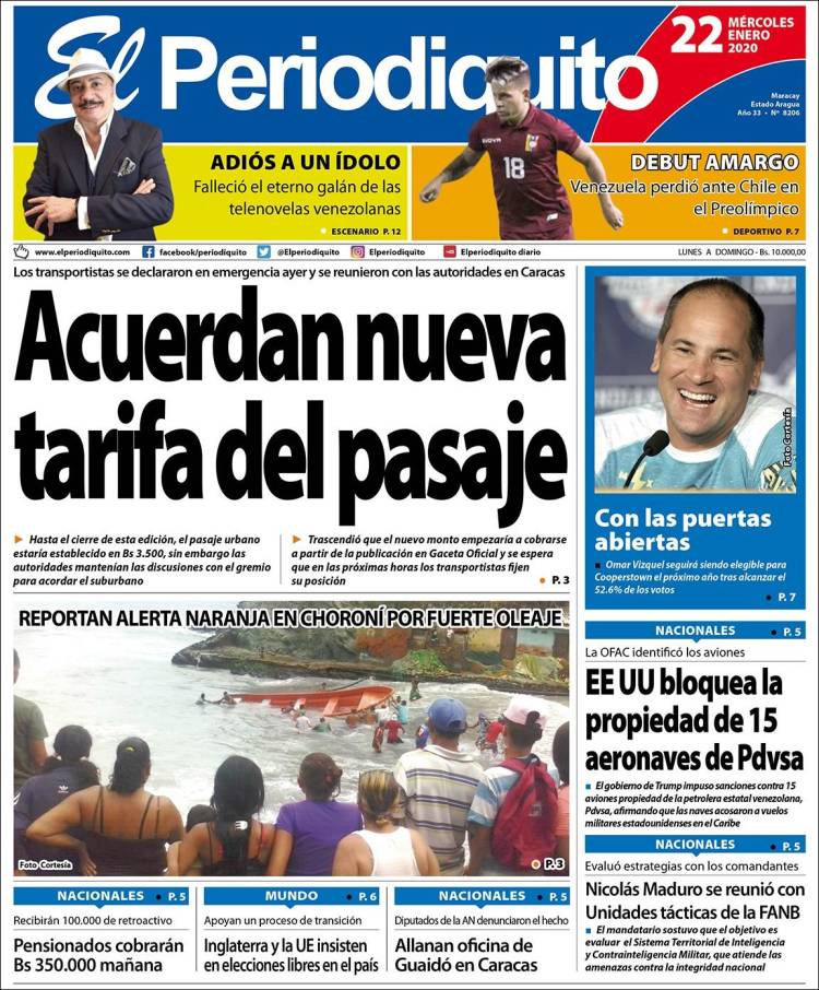 Portada de Periodiquito de Aragua (Venezuela)