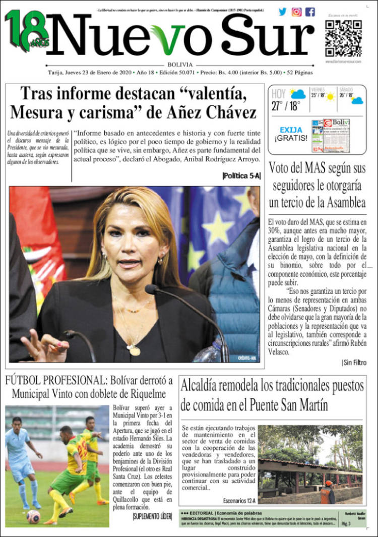 Portada de Nuevo Sur (Bolivia)