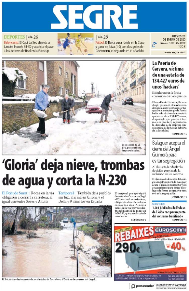 Portada de Segre  (Espa&ntilde;a)