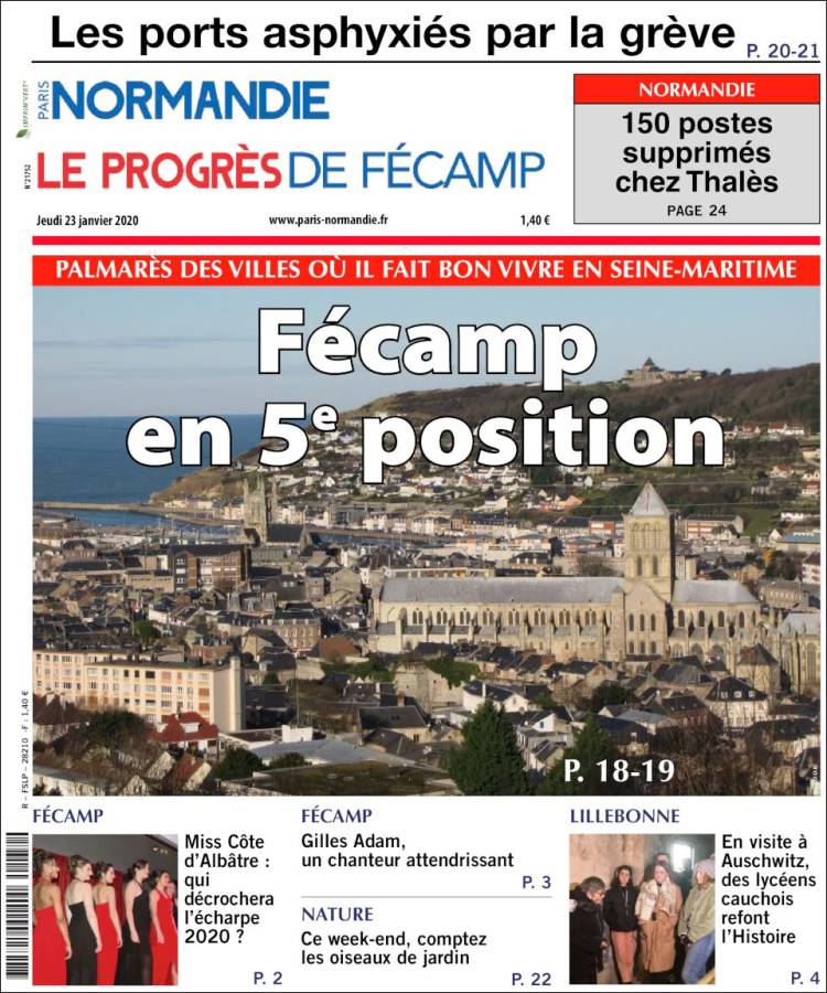 Portada de Progres de Fecamp (Francia)