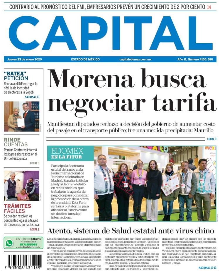 Portada de Capital México (México)