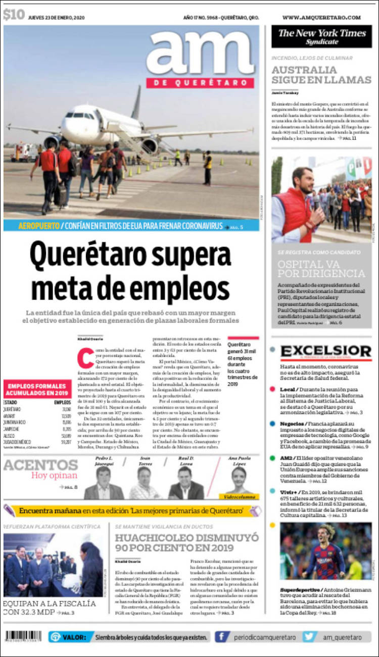 Portada de A.M. Querétaro (México)