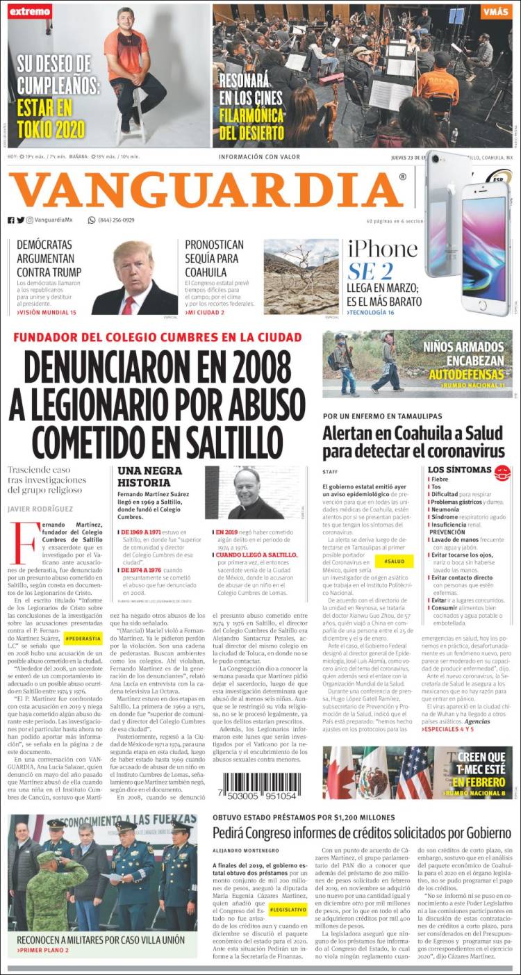 Portada de Vanguardia (México)