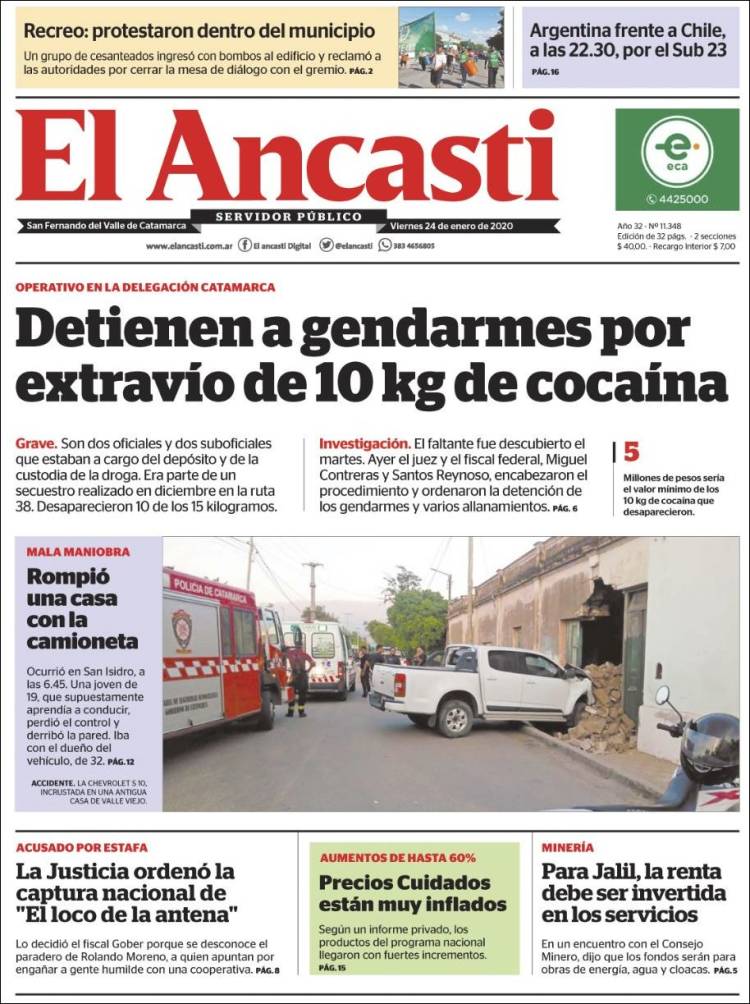 Portada de El Ancasti (Argentina)