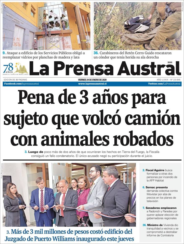 Portada de El Magallanes (Chile)