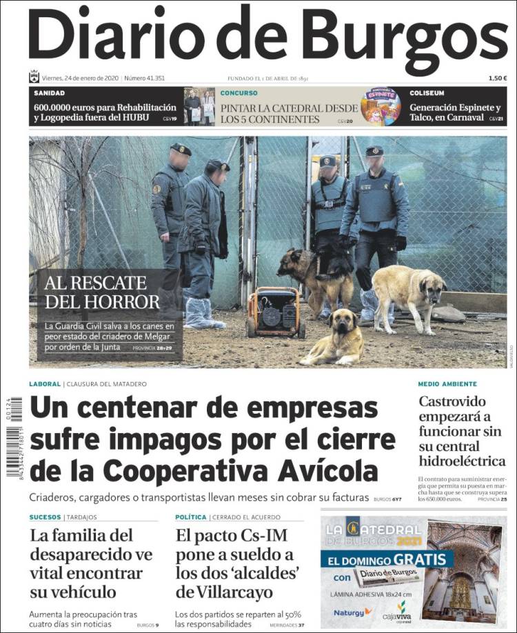 Portada de Diario de Burgos (España)