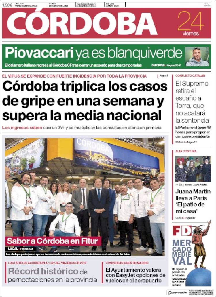 Portada de Diario de Córdoba (España)