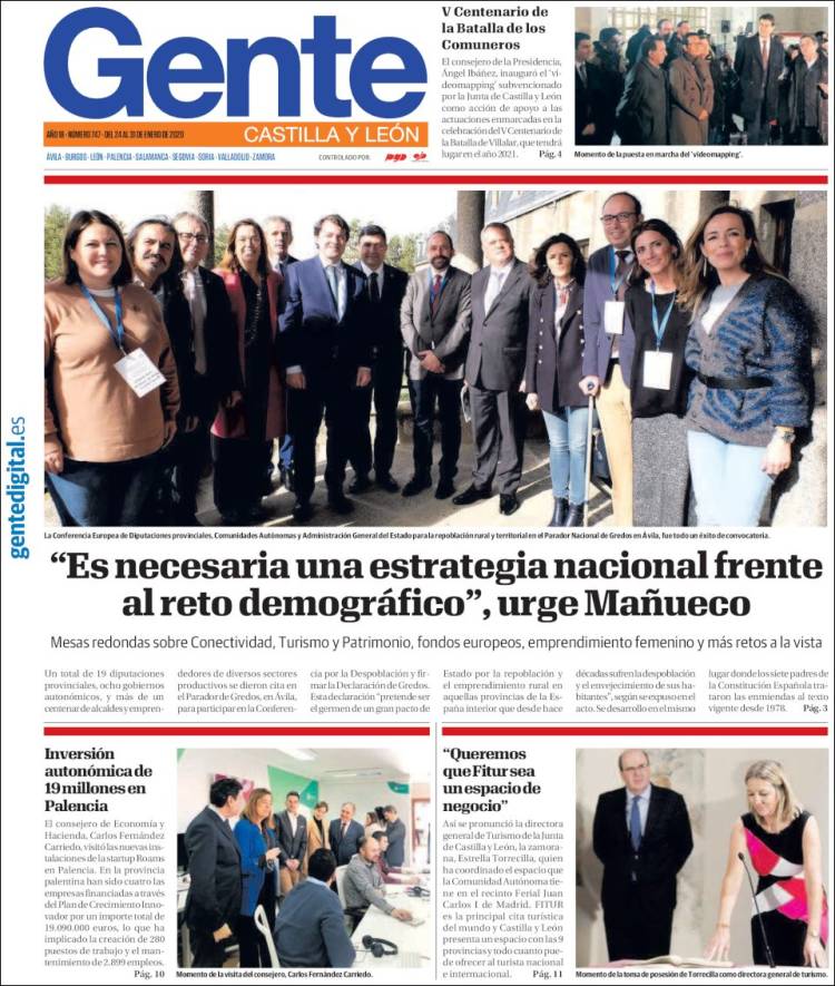 Portada de Gente en Palencia (España)