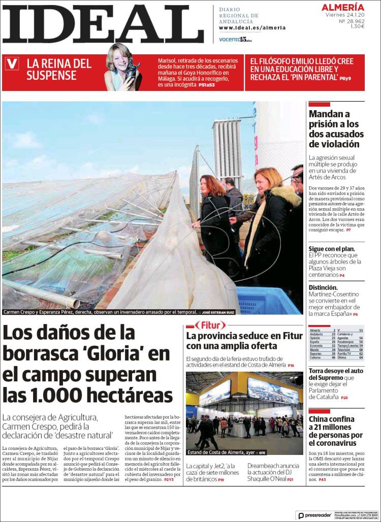 Portada de Ideal Almeria (España)