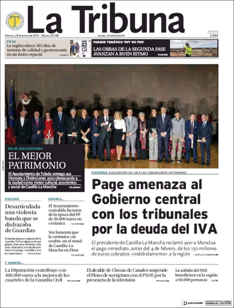 Portada de La Tribuna de Toledo (España)