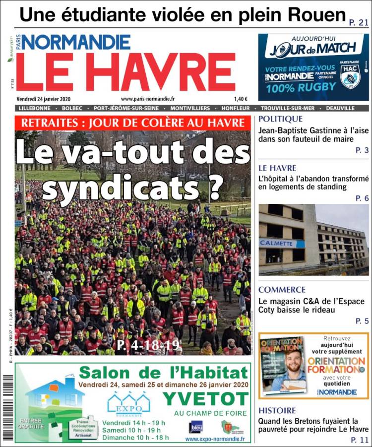 Portada de Le Havre Libre (Francia)