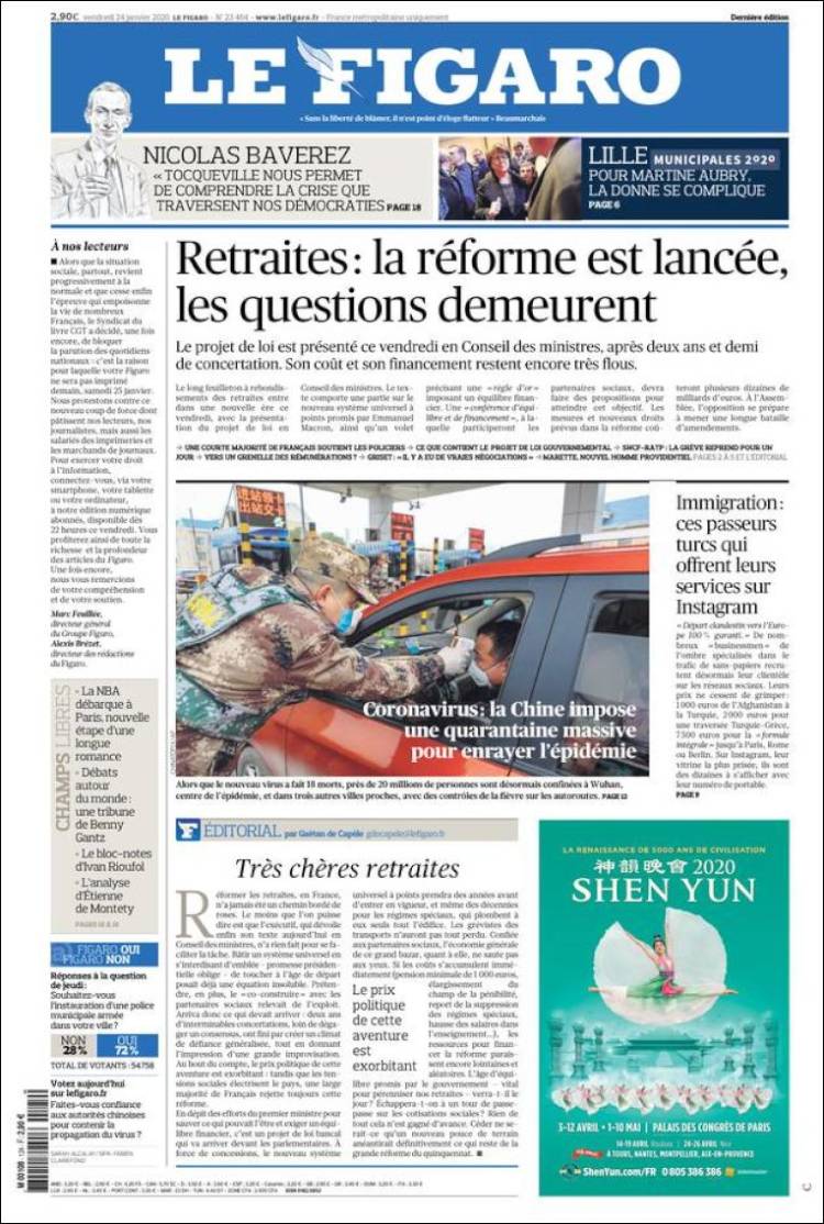 Portada de Le Figaro (Francia)