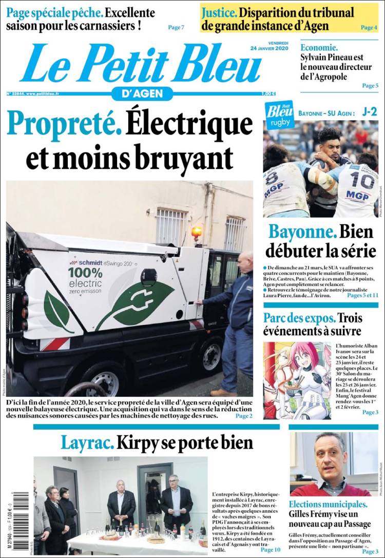 Portada de Le Petit Bleu (Francia)