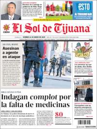 Portada de El Sol de Tijuana (México)