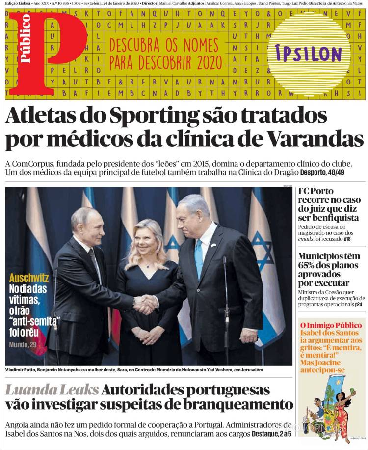 Portada de Público (Portugal)