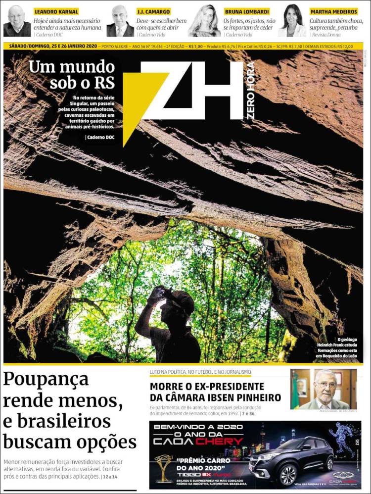 Portada de Zero Hora (Brasil)