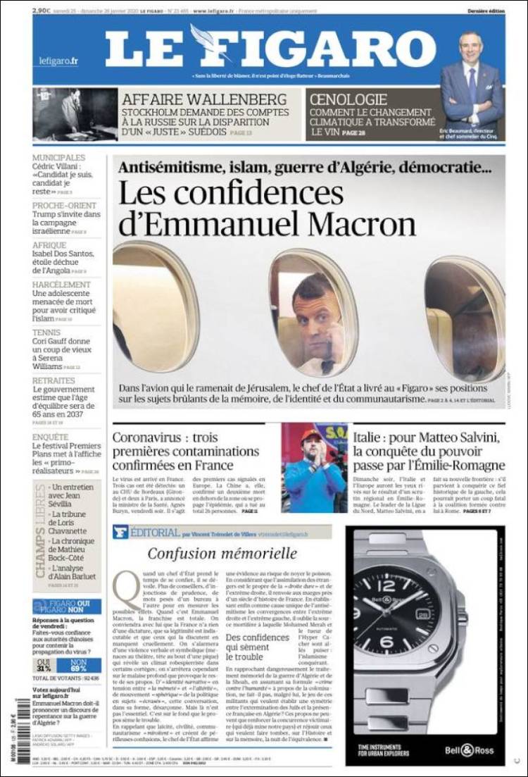 Portada de Le Figaro (Francia)