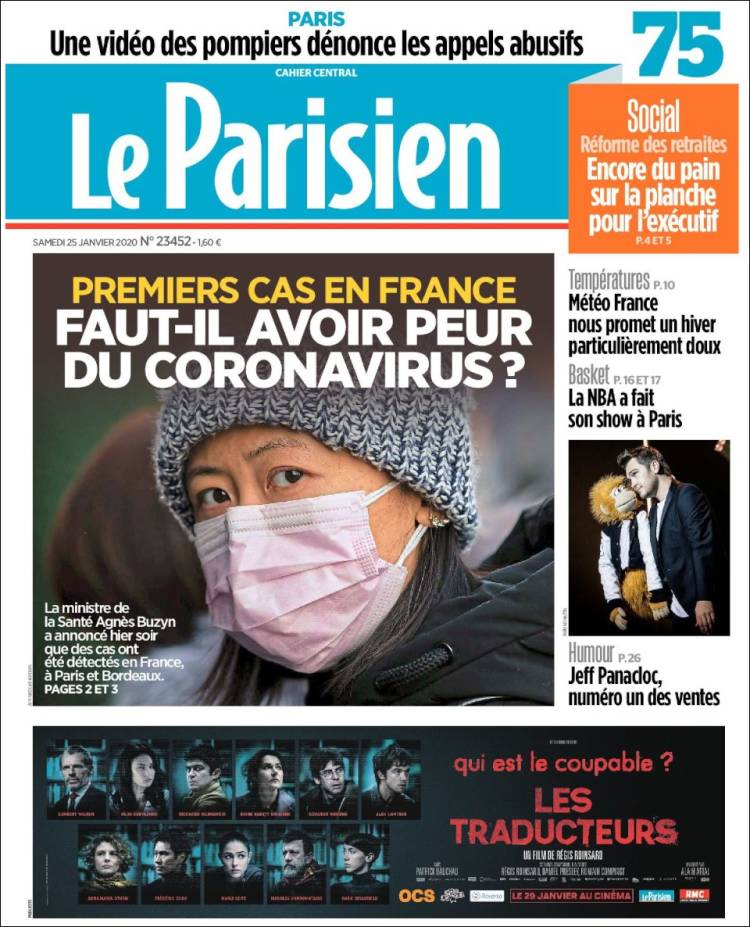 Portada de Le Parisien (Francia)