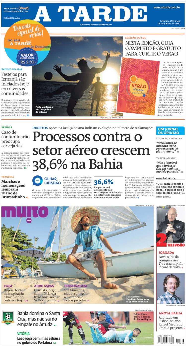 Portada de Diário A Tarde (Brasil)
