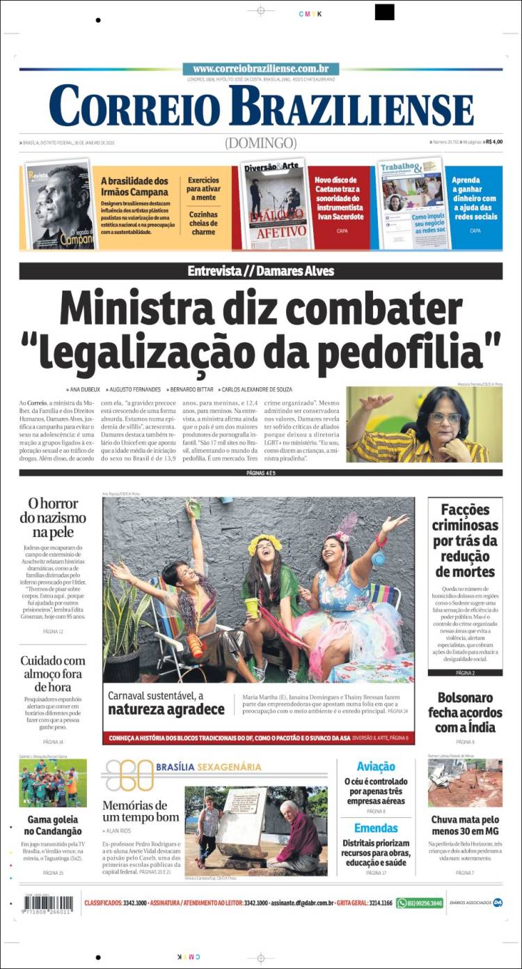 Portada de Correio Braziliense (Brasil)