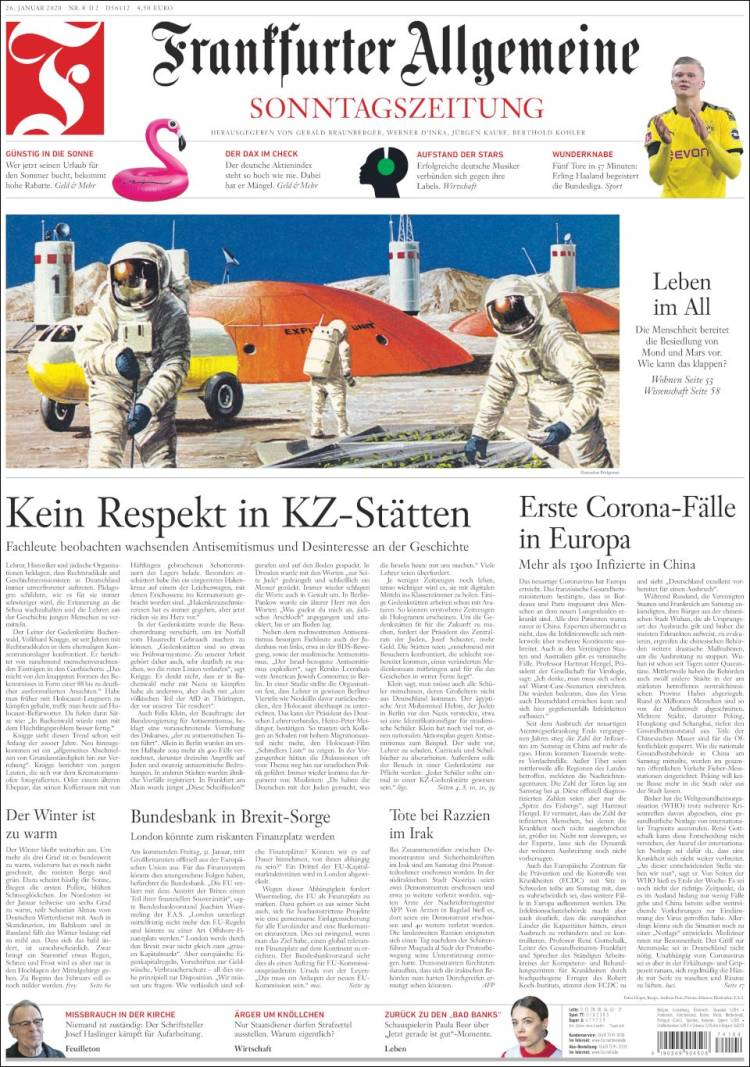 Portada de Frankfurter Allgemeine (Alemania)