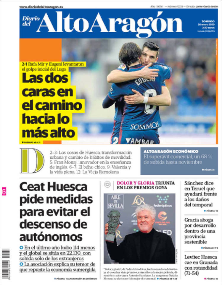 Portada de Diario del AltoAragón (España)