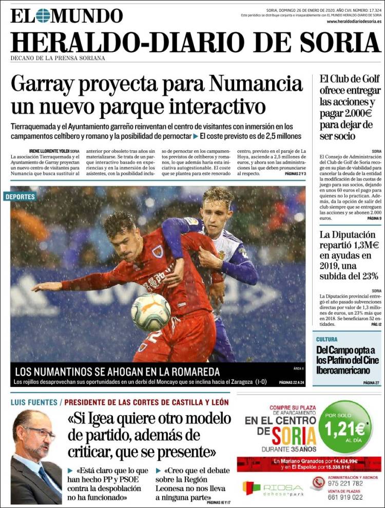 Portada de Diario de Soria (España)