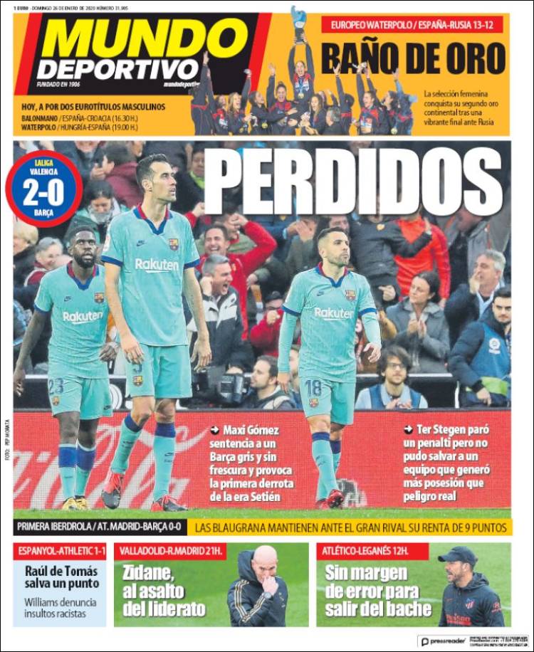 Portada de El Mundo Deportivo (España)