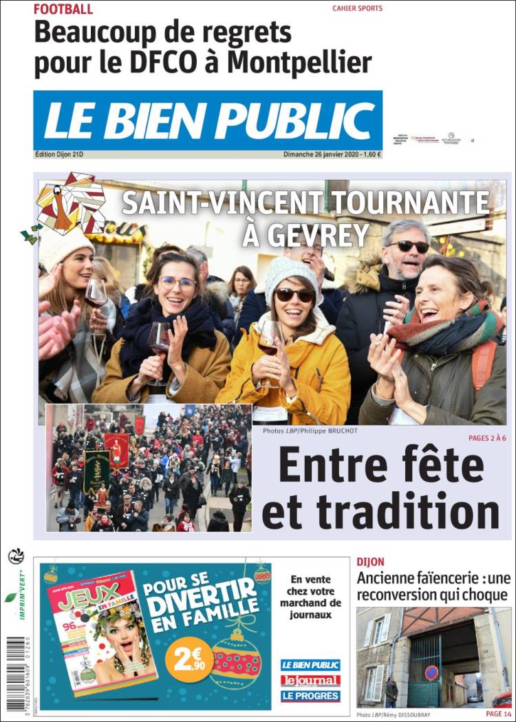 Portada de Le Bien Public (Francia)