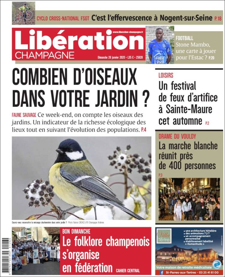 Portada de Libération Champagne (Francia)
