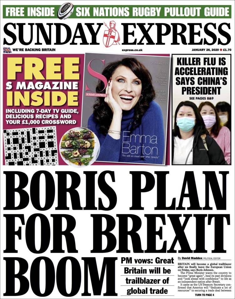 Portada de Daily Express (Reino Unido)